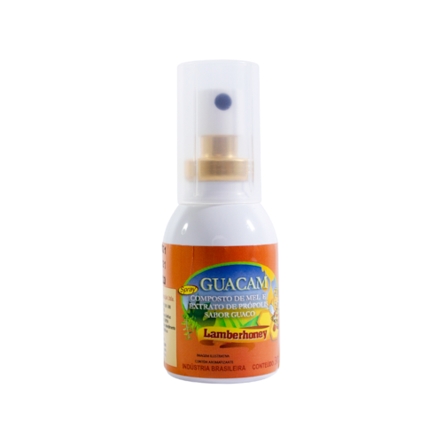 Guacam Spray Composto de Mel e Extrato de Própolis Sabor Guaco 30ml Embalagem Pet