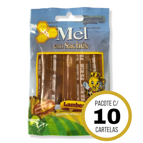 Mel em Sachê Flores Silvestres 10 Cartelas com 5 Unidades cada com 10g